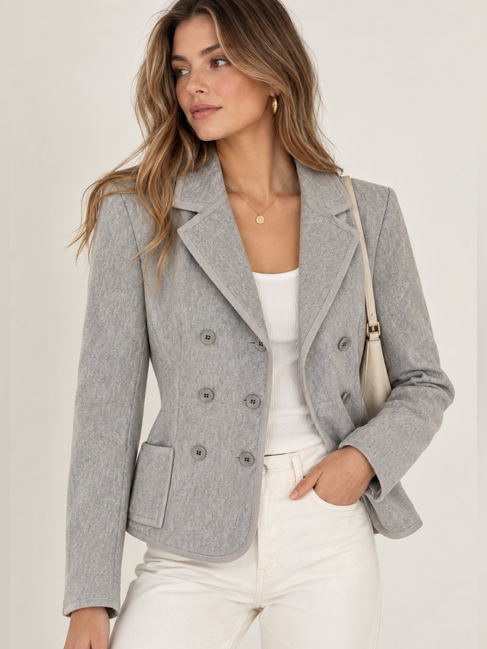 Armani Jeans‎ NWOT Women's Classic Gray Blazer